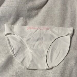 Victoria's Secret White and Pink Bikini Panties